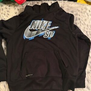 Nike Black Hoodie with Blue and White SB Logo